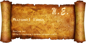Muzsmel Emma névjegykártya